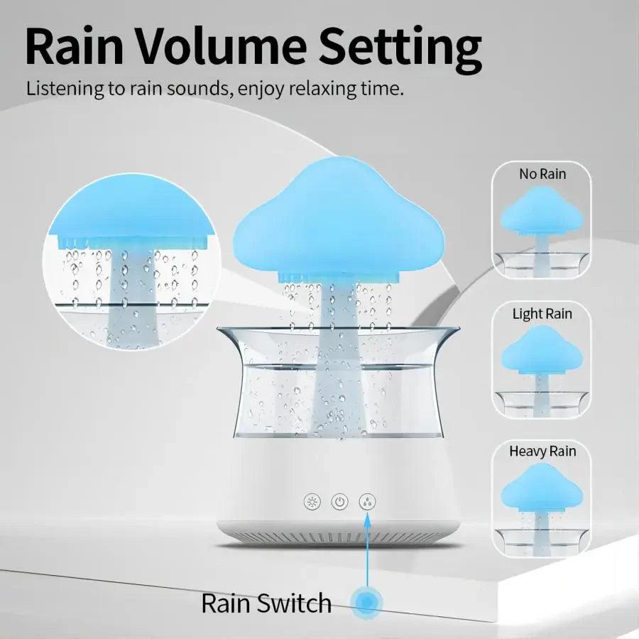 Relax Cloud Rain Ultrasonic Aromatherapy Humidifier with Colorful Lamp Alteris