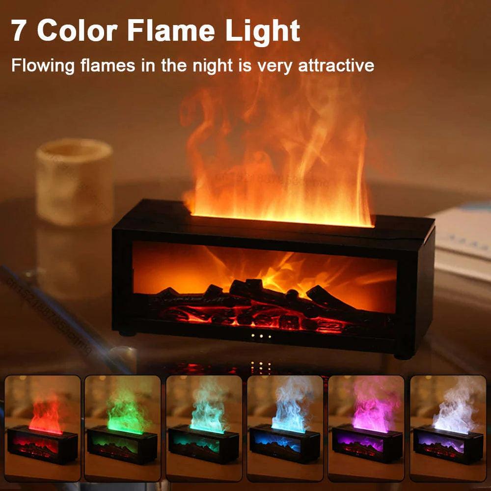 Flame Aromatherapy Machine and 3D Flame Essential Oil Diffuser with Large Fog Volume Alteris