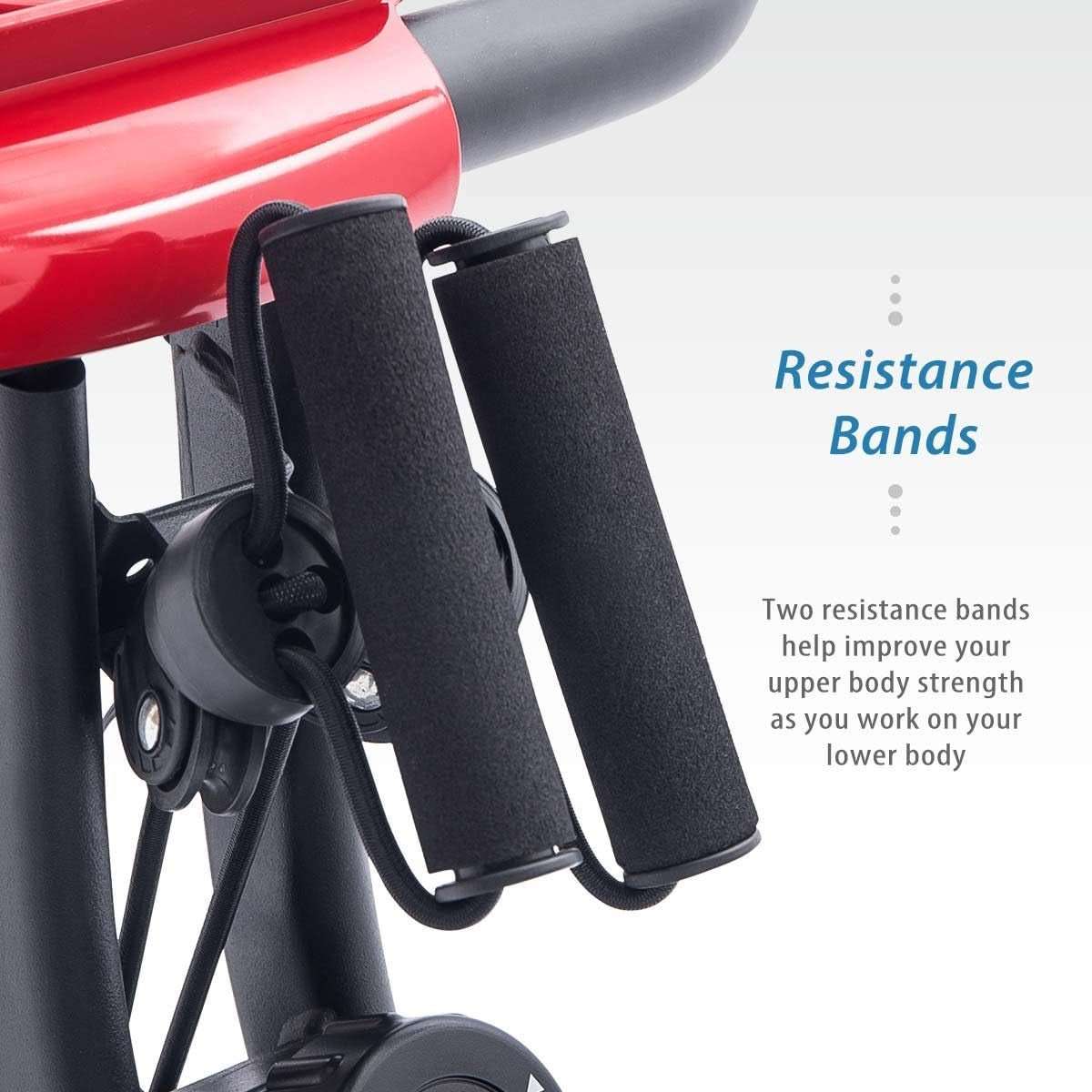 3 - in - 1 Adjustable Folding Exercise Bike with Magnetic Resistance and Arm Bands - Alteris