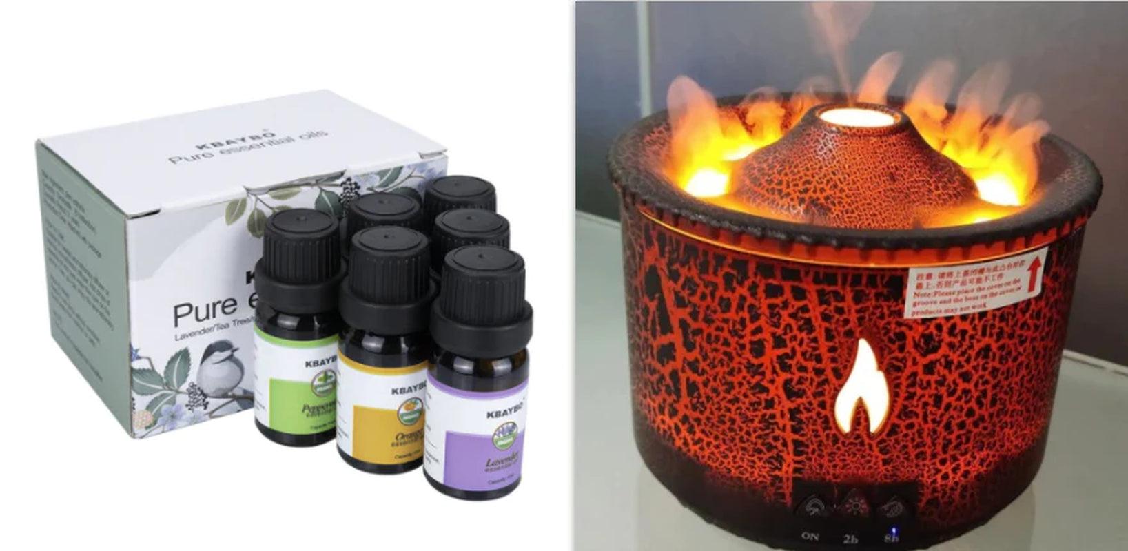 Creative Ultrasonic Volcano Aromatherapy Humidifier and Essential Oil Diffuser Alteris
