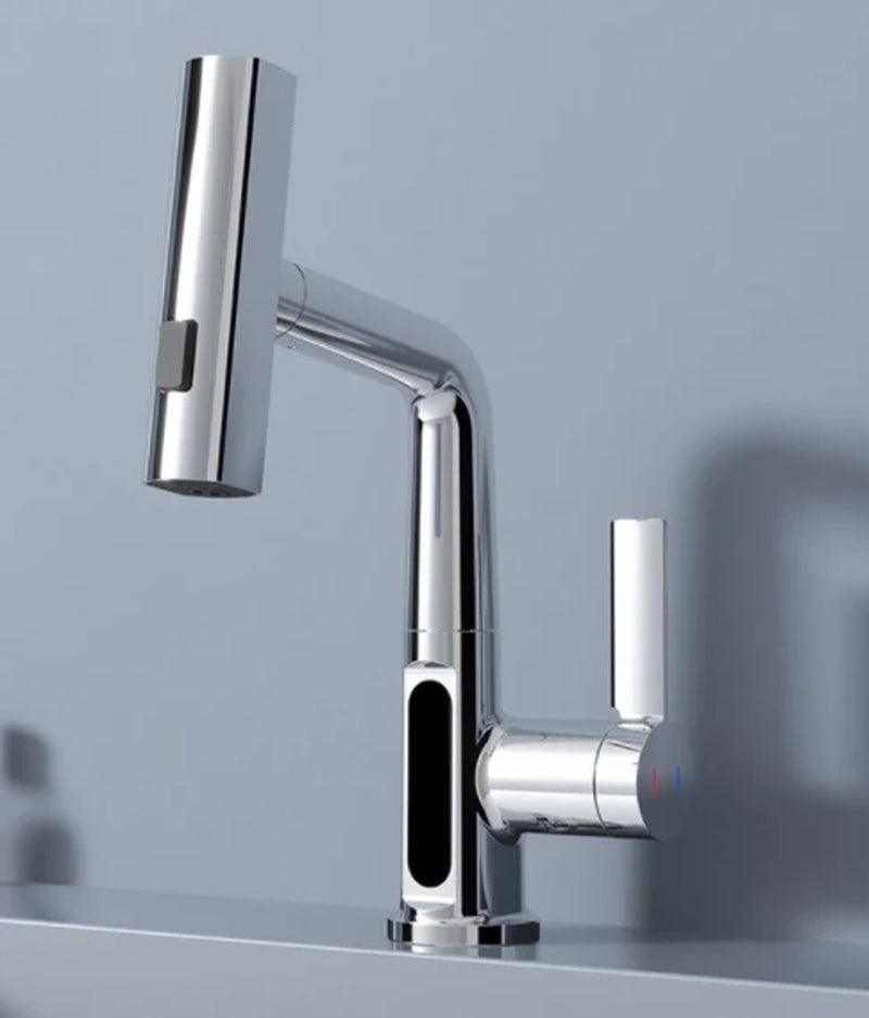 Intelligent Digital Display Pull-Out Basin Faucet with Temperature Control Alteris