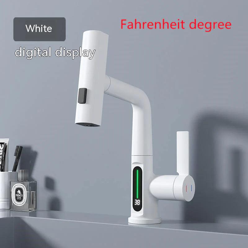 Intelligent Digital Display Pull-Out Basin Faucet with Temperature Control Alteris