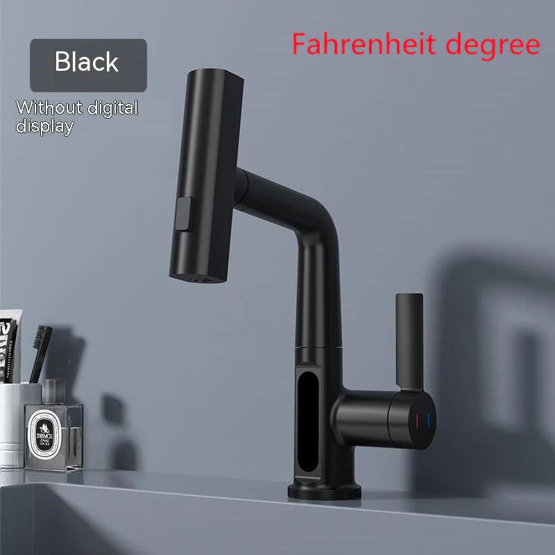 Intelligent Digital Display Pull-Out Basin Faucet with Temperature Control Alteris