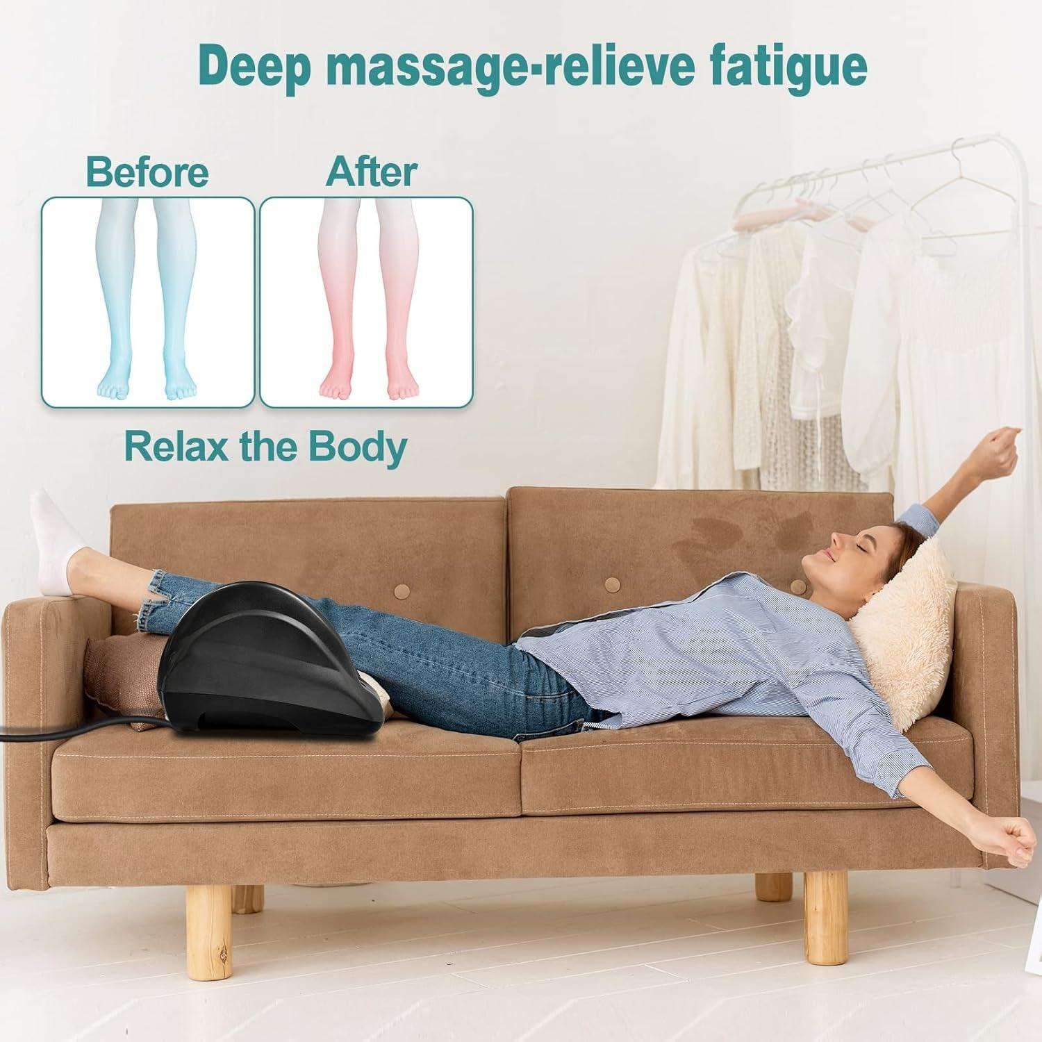Shiatsu Foot and Calf Massager with Remote for Pain Relief and Deep Kneading Alteris