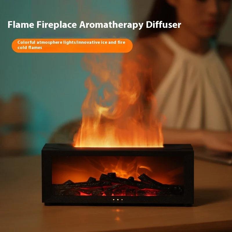 Flame Aromatherapy Machine and 3D Flame Essential Oil Diffuser with Large Fog Volume Alteris