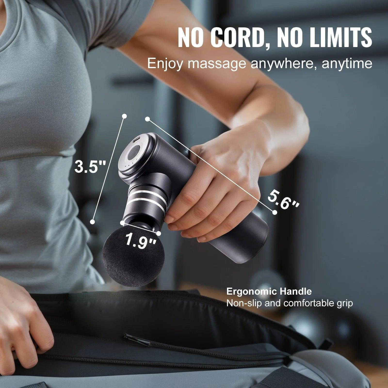 Deep Tissue Massage Gun with 4 Speed Levels and 4 Massage Heads for Muscle Relaxation Alteris