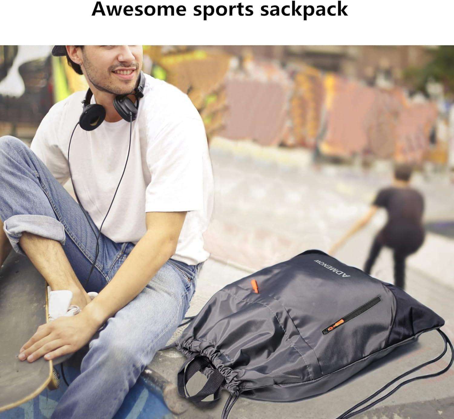 Drawstring Backpack Gym Bag for Sports, Travel, and Beach Alteris