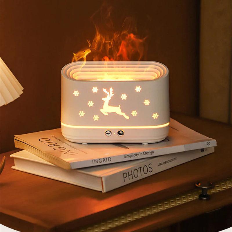 Elk Flame Humidifier Diffuser and Atmosphere Lamp for Christmas Decorations Alteris
