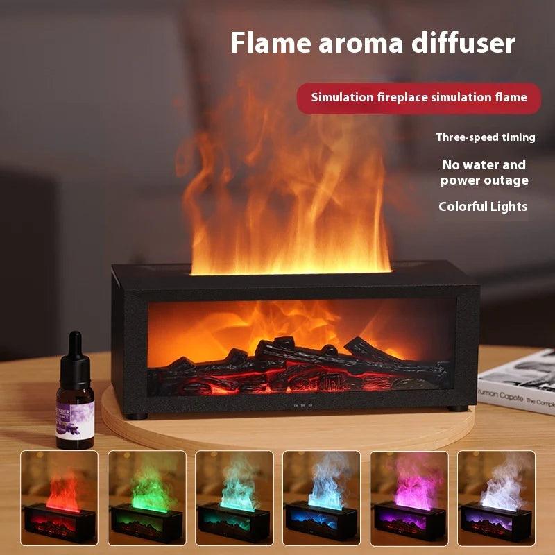 Flame Aromatherapy Machine and 3D Flame Essential Oil Diffuser with Large Fog Volume Alteris