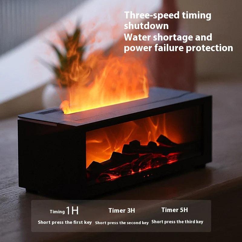 Flame Aromatherapy Machine and 3D Flame Essential Oil Diffuser with Large Fog Volume Alteris