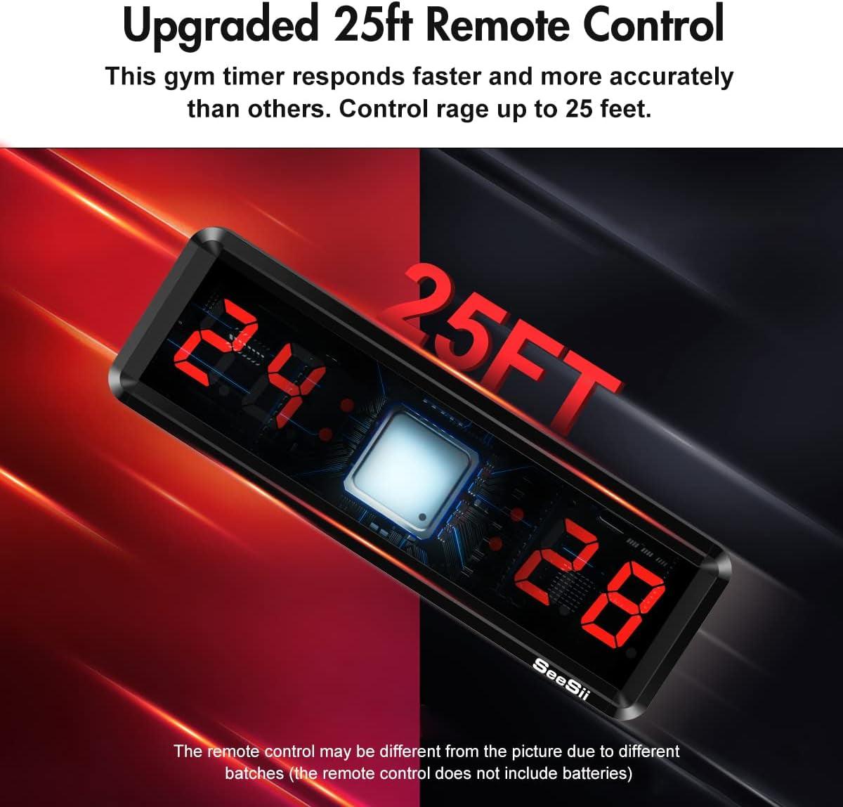 Gym Timer LED Workout Clock with Countdown Up and Remote Ultra-Clear Display Alteris