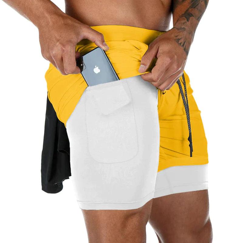 Men's 2-in-1 Running Shorts Quick Dry for Gym and Training Alteris