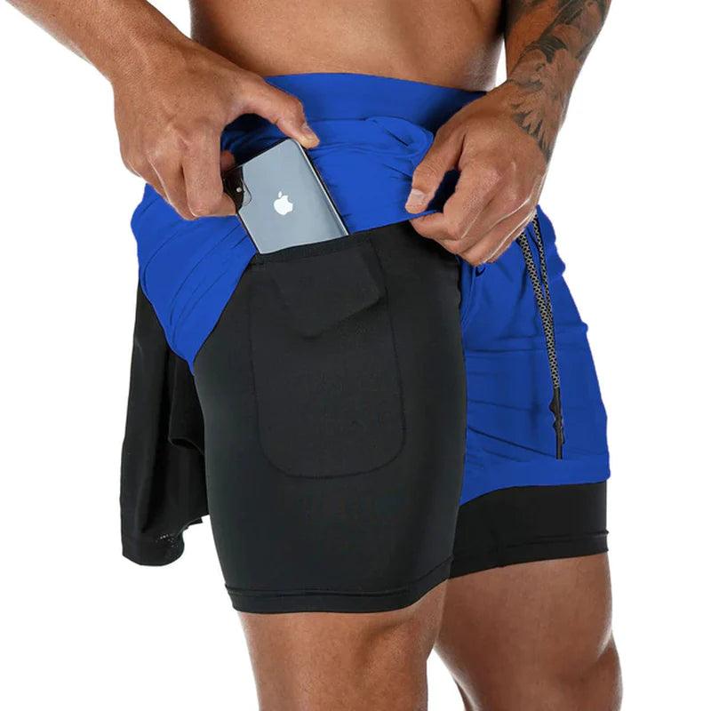 Men's 2-in-1 Running Shorts Quick Dry for Gym and Training Alteris