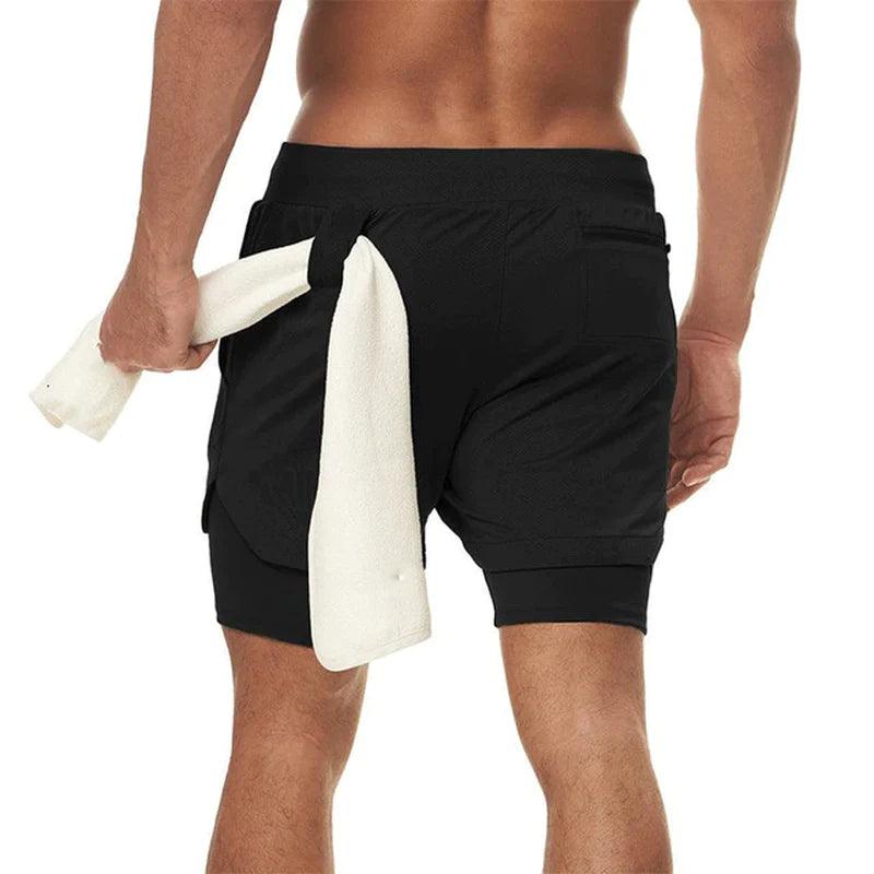 Men's 2-in-1 Running Shorts Quick Dry for Gym and Training Alteris