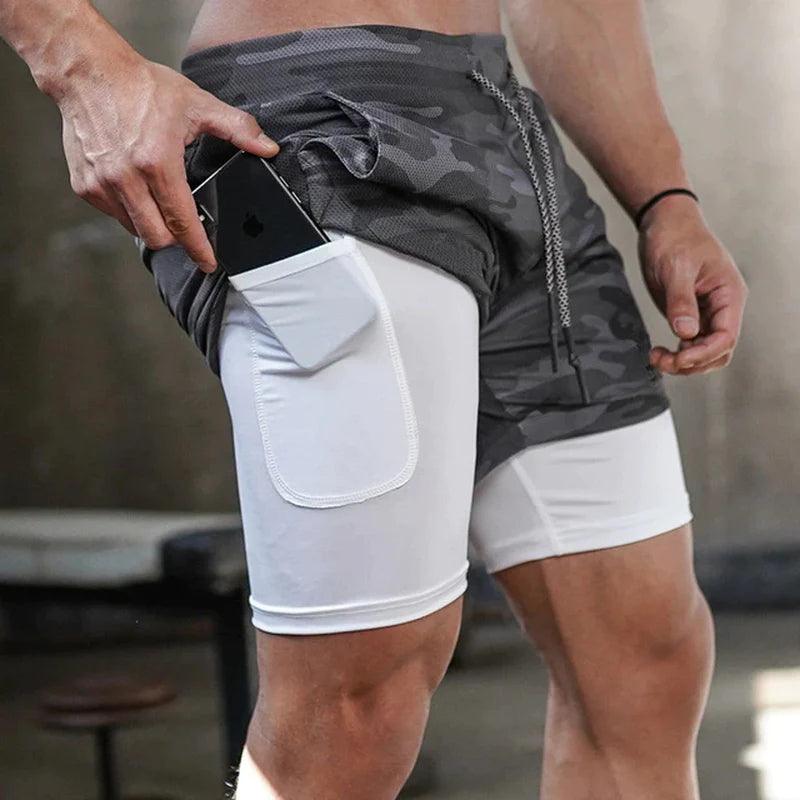 Men's 2-in-1 Running Shorts Quick Dry for Gym and Training Alteris
