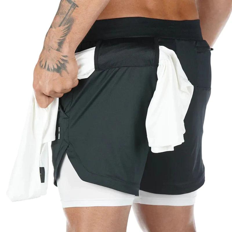 Men's 2-in-1 Running Shorts Quick Dry for Gym and Training Alteris