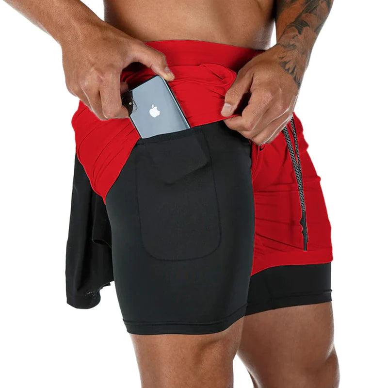 Men's 2-in-1 Running Shorts Quick Dry for Gym and Training Alteris