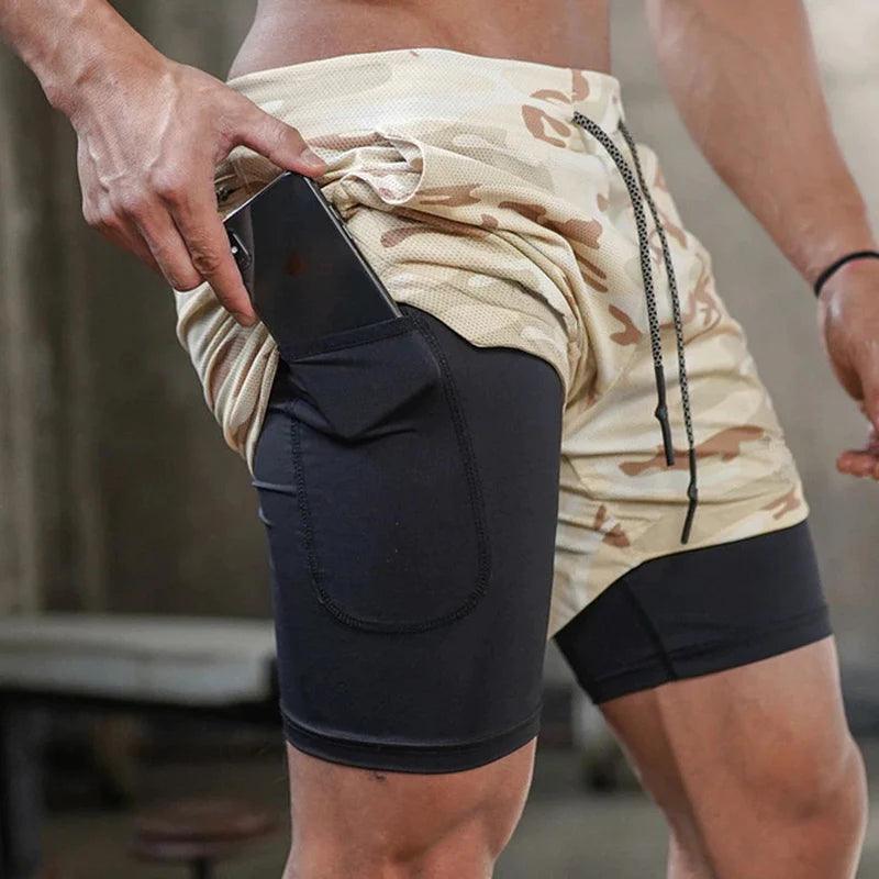 Men's 2-in-1 Running Shorts Quick Dry for Gym and Training Alteris