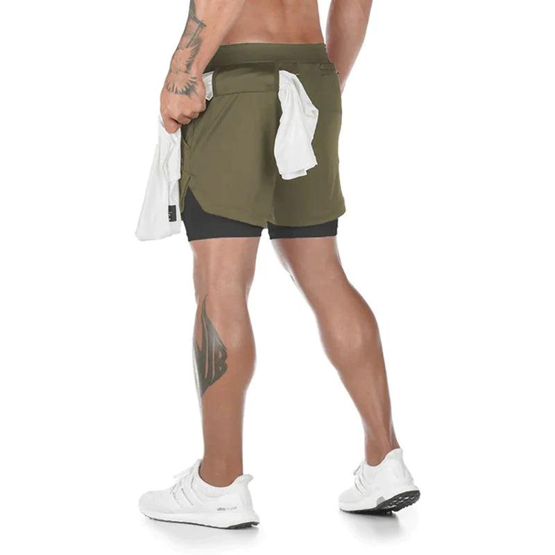 Men's 2-in-1 Running Shorts Quick Dry for Gym and Training Alteris