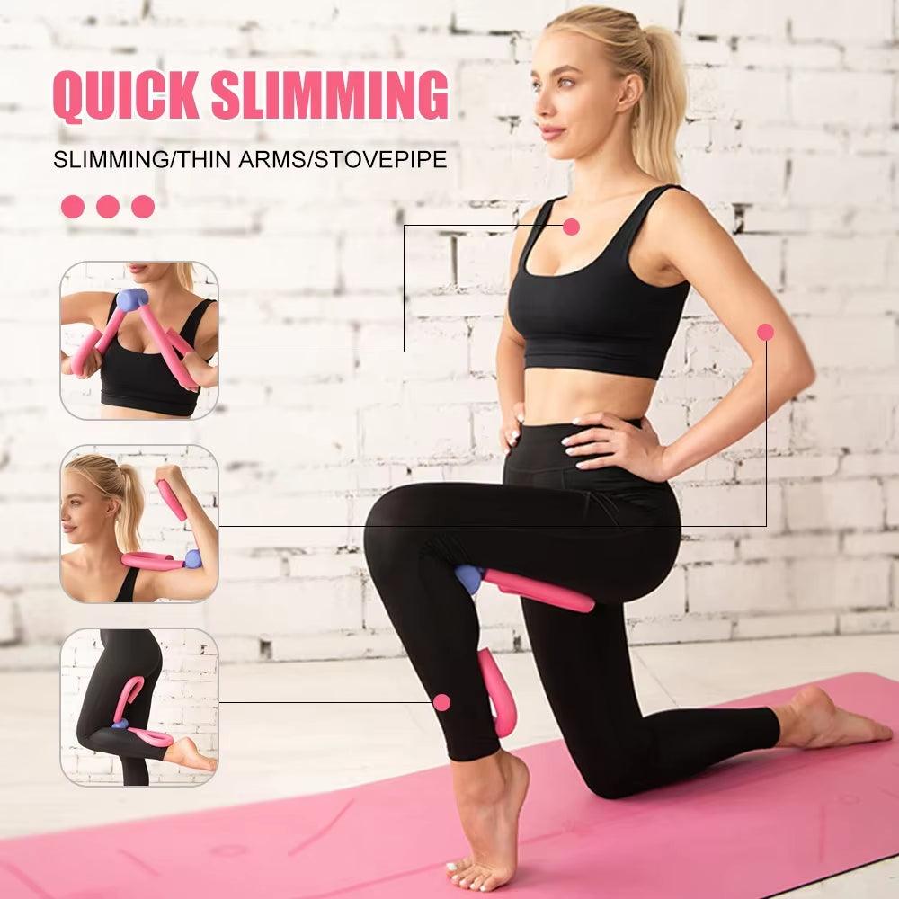 PVC Leg Trainer and Thigh Exerciser Fitness Machine with Dumbbell Pair Alteris