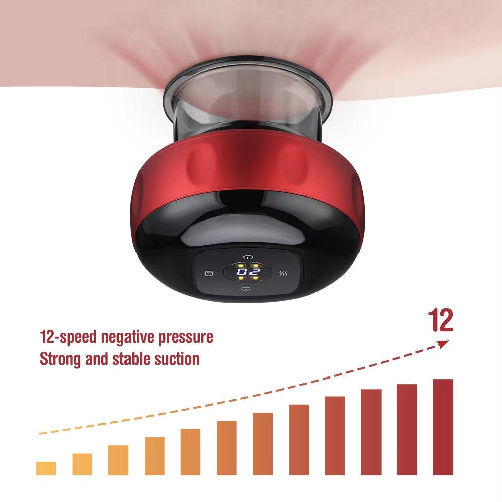 Smart Electric Vacuum Cupping Device with Heating and Suction for Fatigue Relief Alteris