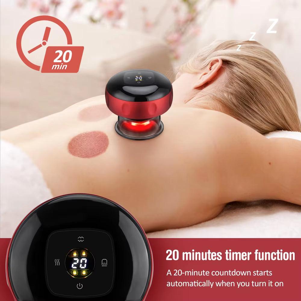 Smart Electric Vacuum Cupping Device with Heating and Suction for Fatigue Relief Alteris