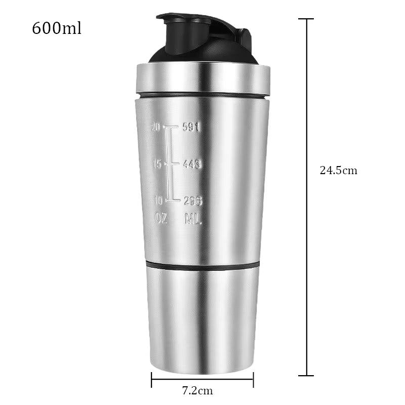 Stainless Steel Protein Shaker Cup for Fitness and Sports Nutrition Alteris