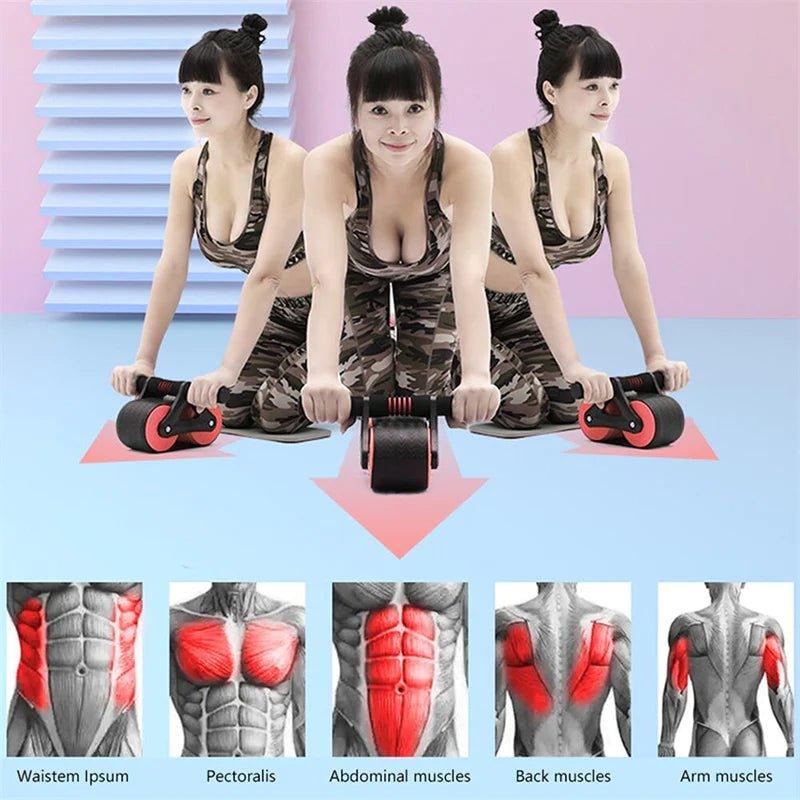 Automatic Rebound Ab Wheel Roller for Core and Waist Training - Alteris
