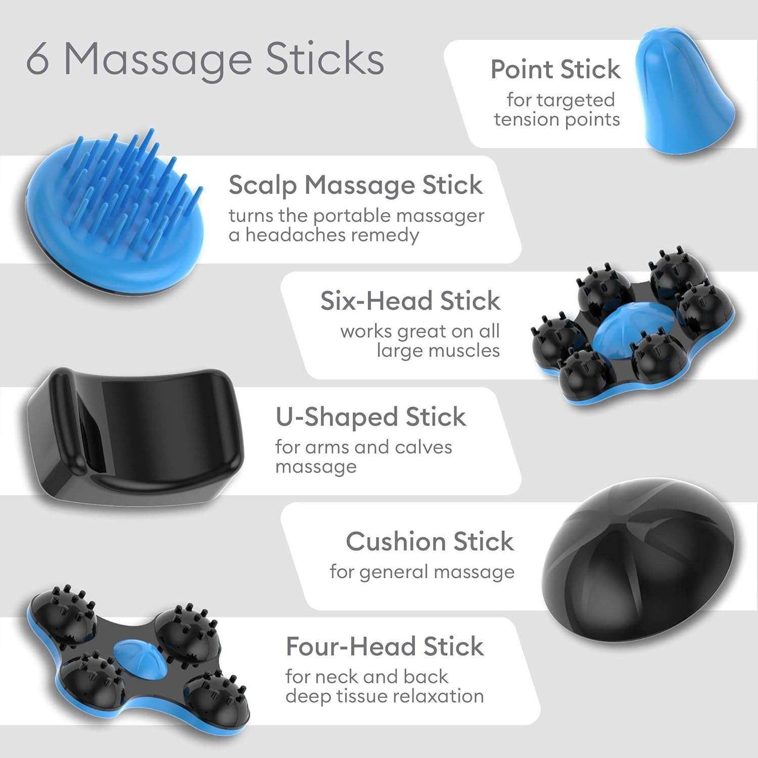 Cordless Deep Tissue Handheld Massager for Full Body Pain Relief - Alteris