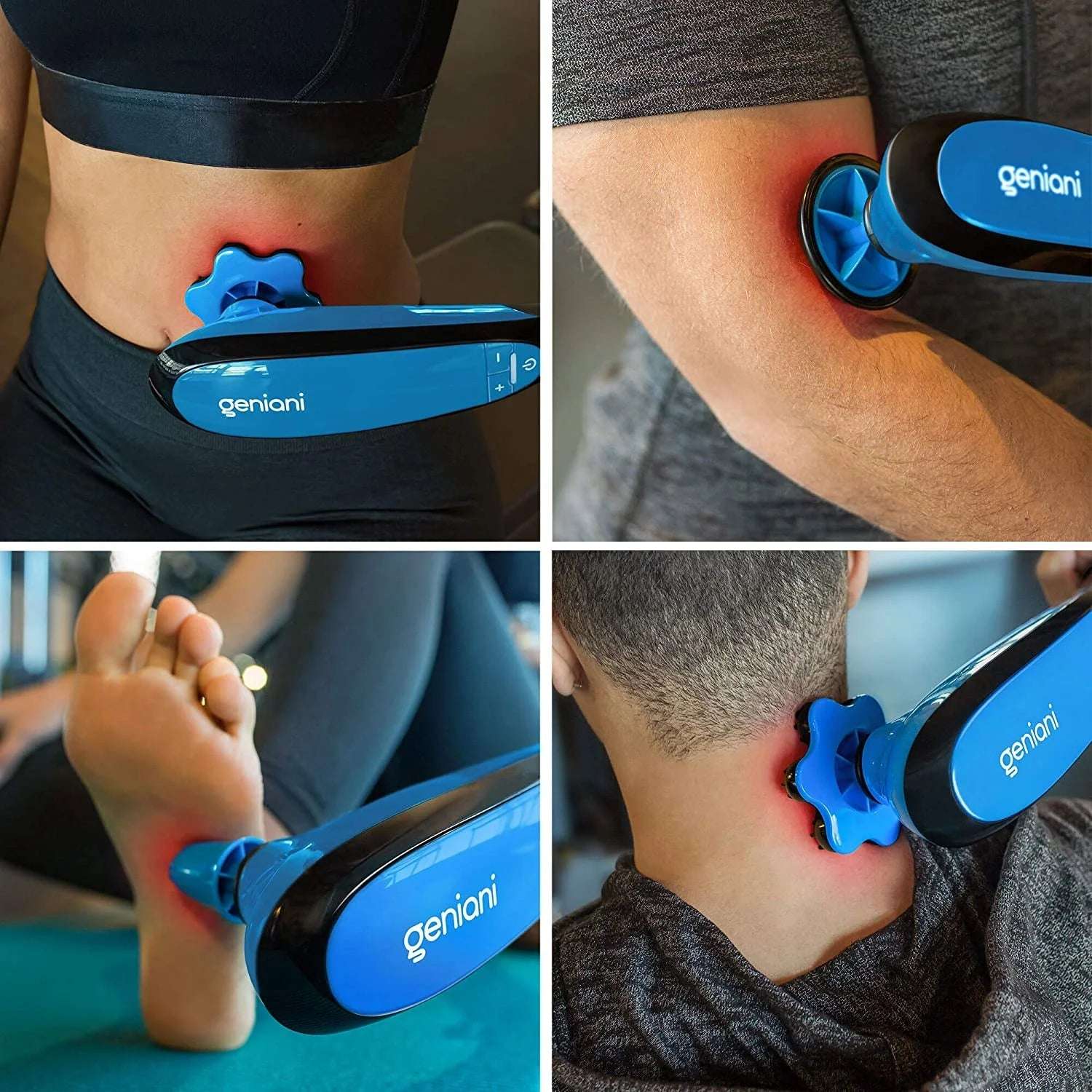 Cordless Deep Tissue Handheld Massager for Neck Back and Body Pain Relief - Alteris