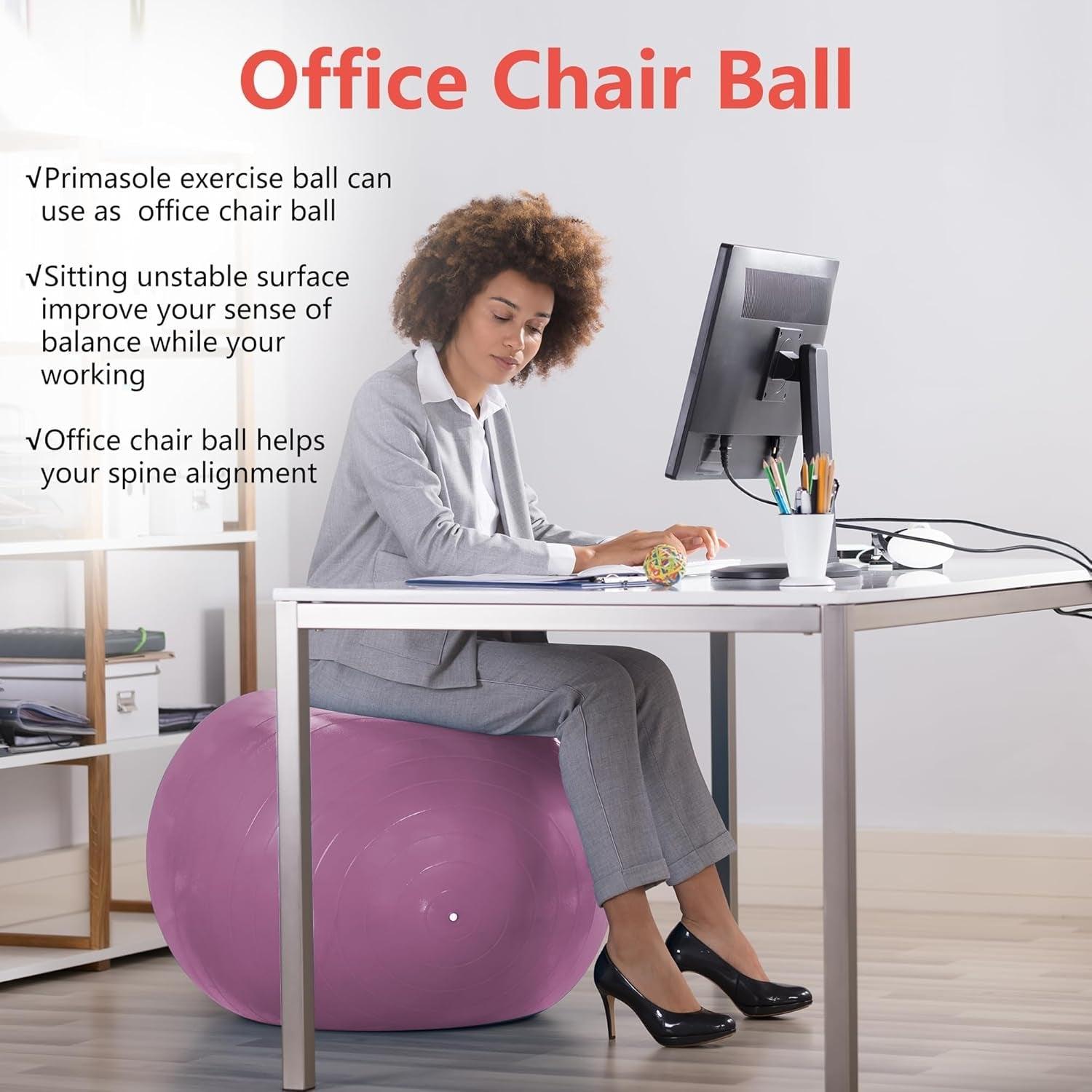 Exercise Ball for Stability Yoga Pilates and Pregnancy with Anti - Burst Design - Alteris