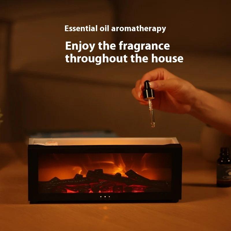 Flame Aromatherapy Machine and 3D Flame Essential Oil Diffuser with Large Fog Volume Alteris