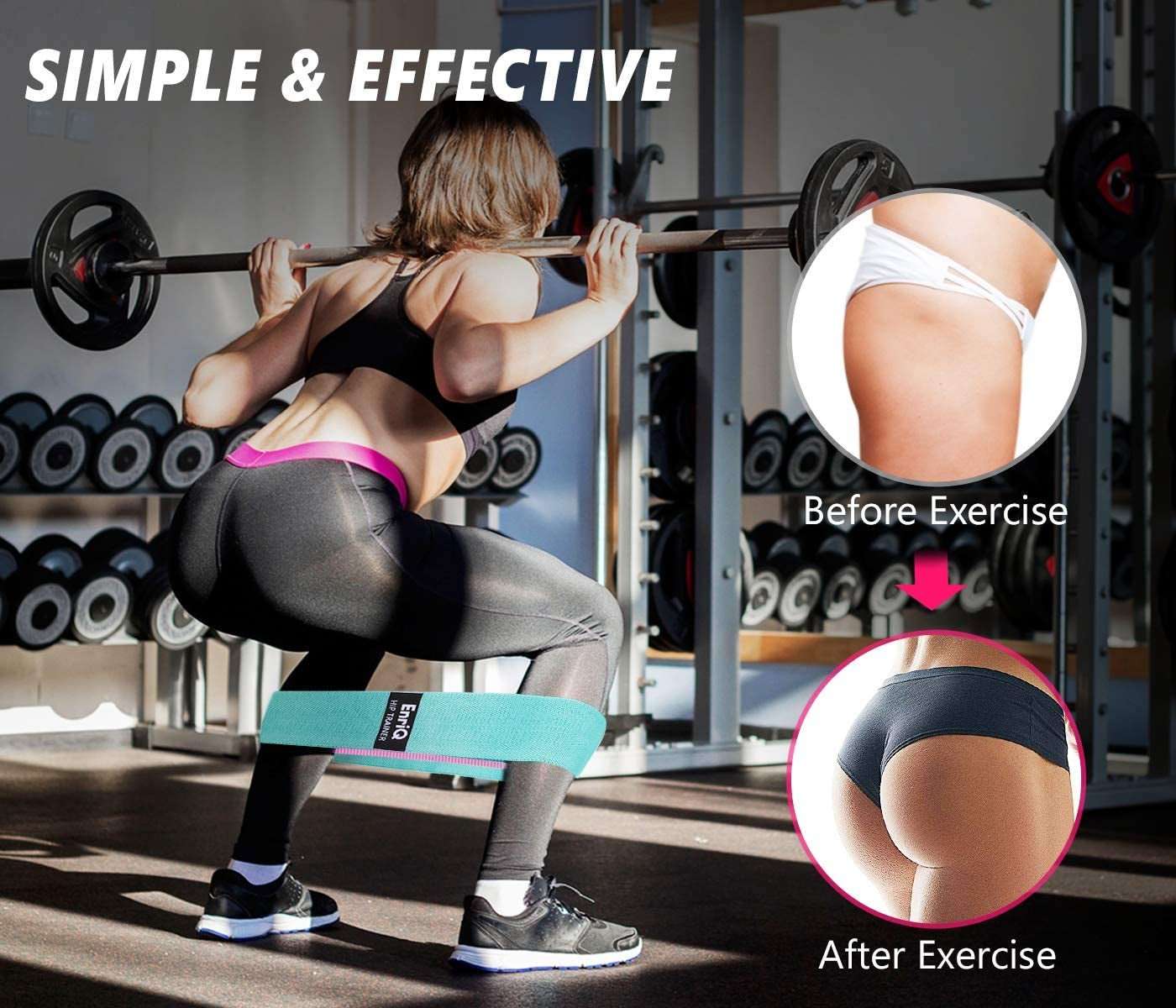 Fabric Resistance Bands for Legs and Glutes Non - Slip Elastic Workout Bands - Alteris