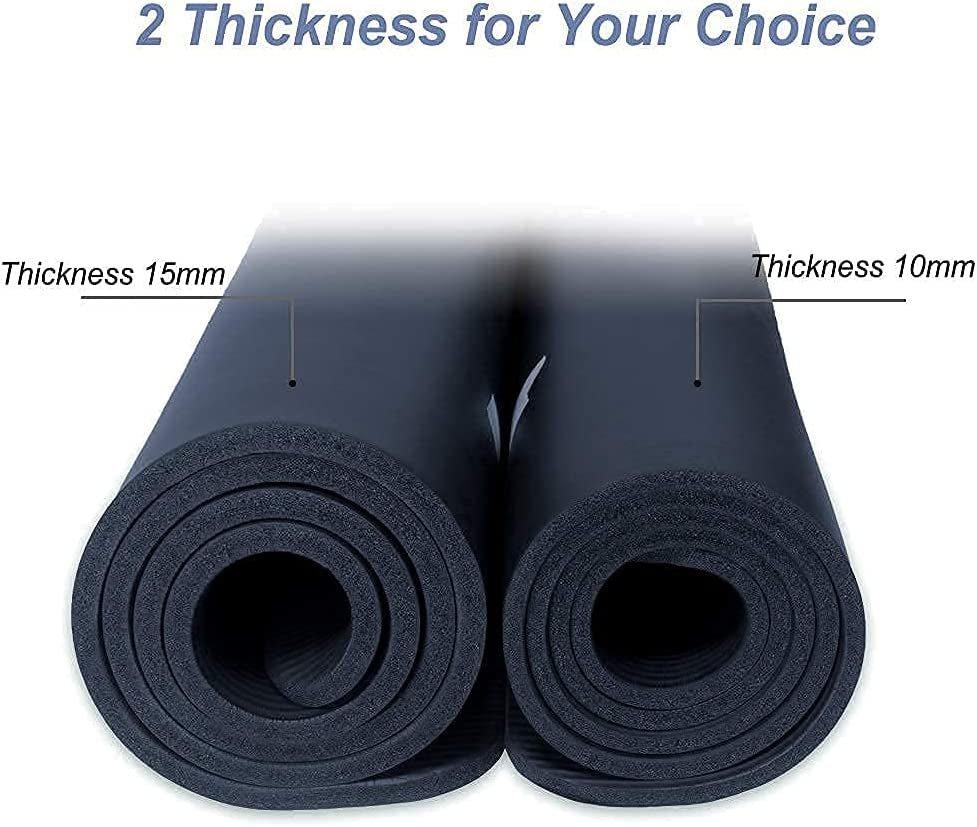 Large 6x4ft Yoga Mat 10mm Thick for Home Workouts and Pilates - Alteris