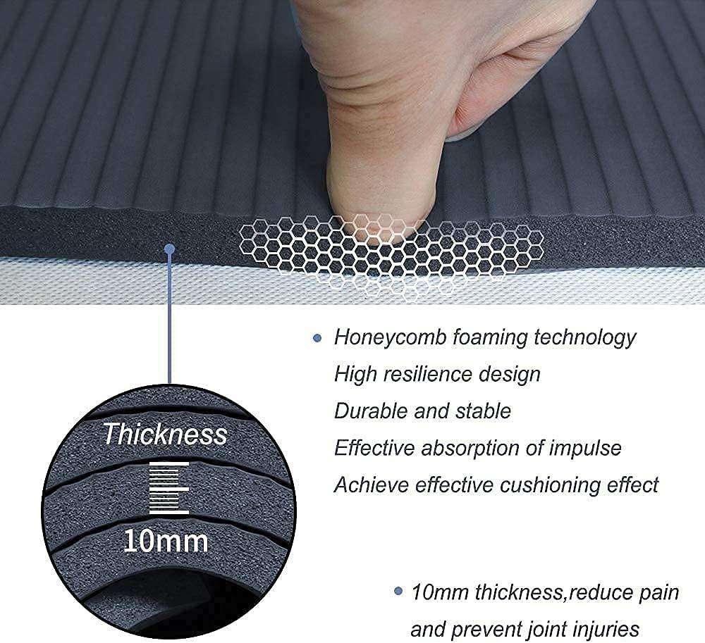 Large 6x4ft Yoga Mat 10mm Thick for Home Workouts and Pilates - Alteris