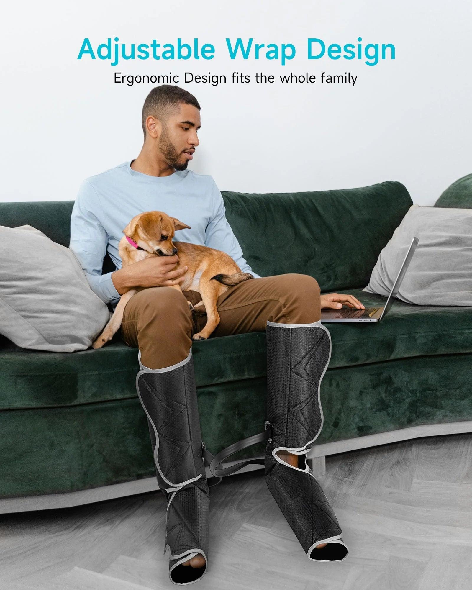 Leg Compression Boots Massager with Heat for Circulation and Pain Relief - Alteris