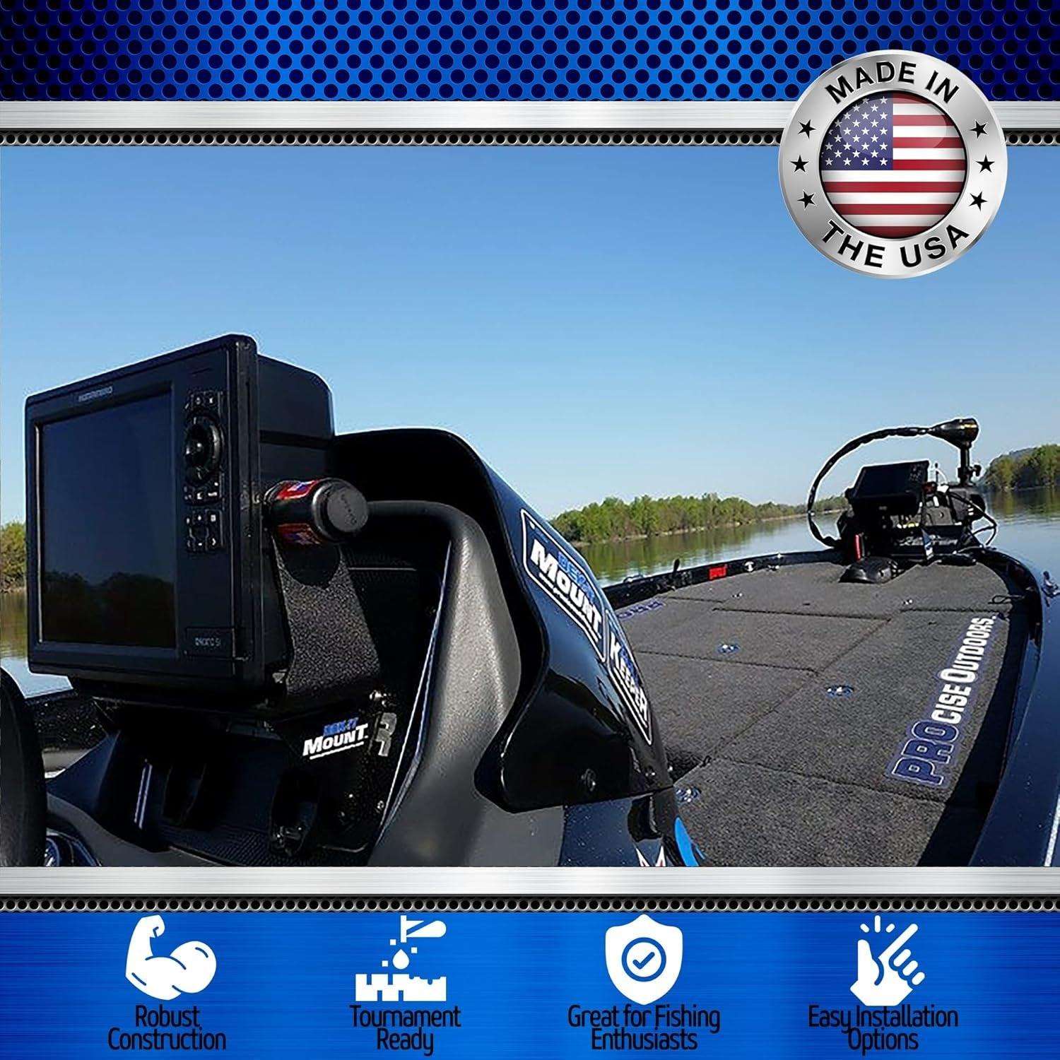 Marine - Grade Aluminum Boat Electronics Mount for Fish Finders 22.5° - Alteris