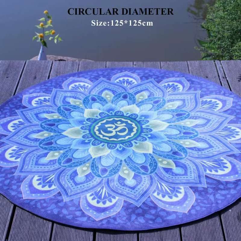 Round Non - Slip Yoga and Meditation Mat for Pilates and Fitness - Alteris