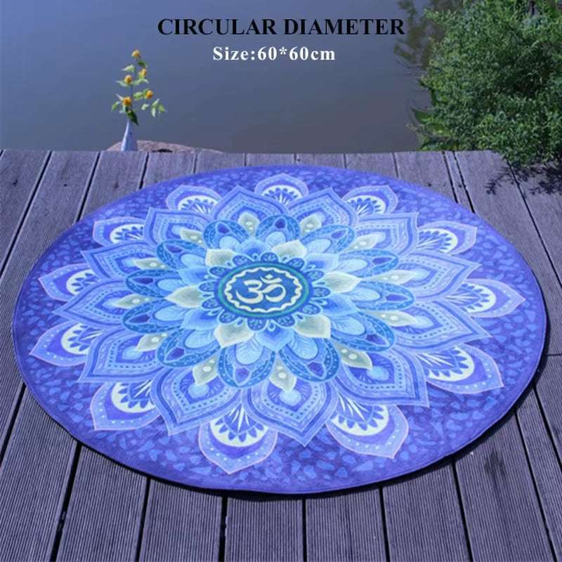 Round Non - Slip Yoga and Meditation Mat for Pilates and Fitness - Alteris