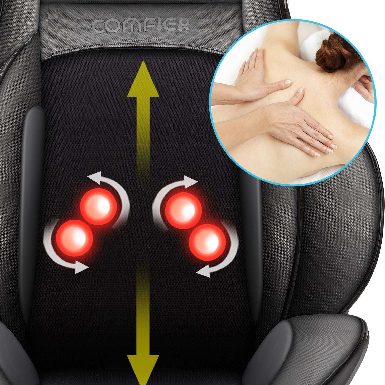 Shiatsu Neck and Back Massager with 3D Kneading and Heat Therapy - Alteris