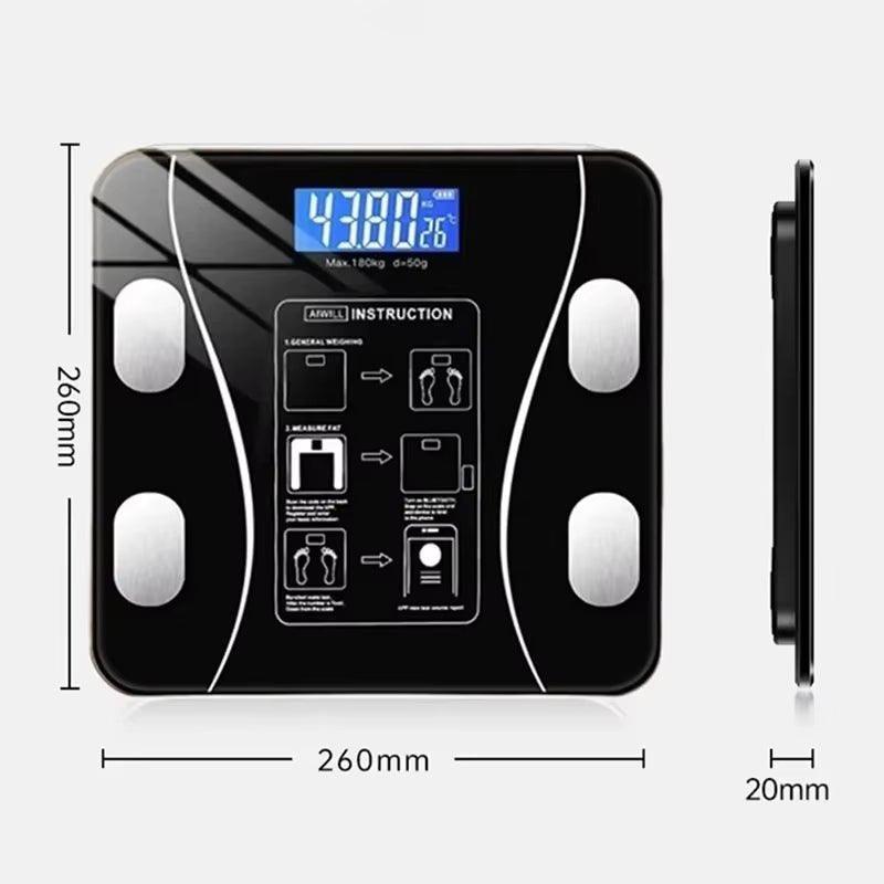 Smart Bluetooth Body Fat Scale with App Synchronization and Body Composition Analyzer Alteris
