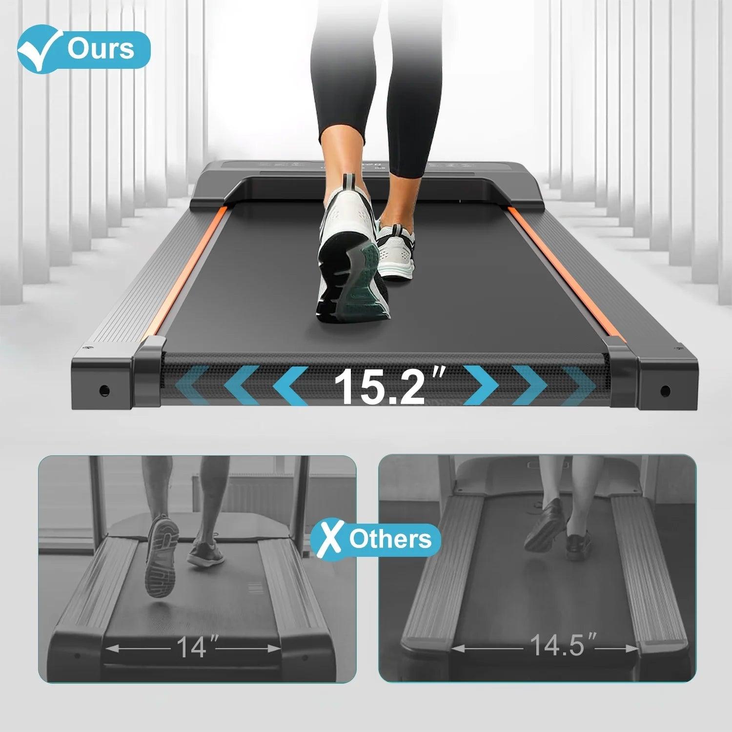 Under Desk Walking Pad Treadmill with LED Display and Remote Control Alteris