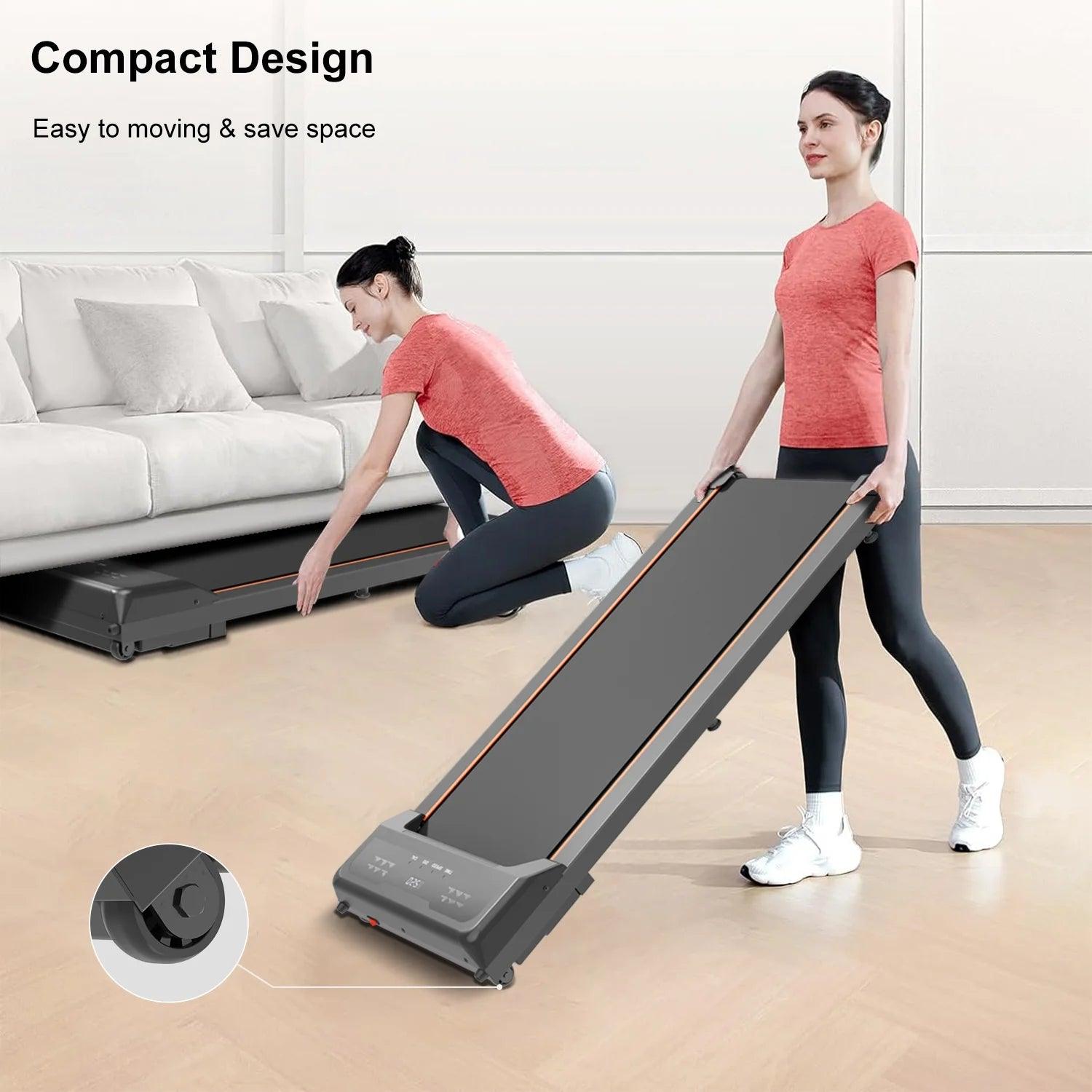 Under Desk Walking Pad Treadmill with LED Display and Remote Control Alteris