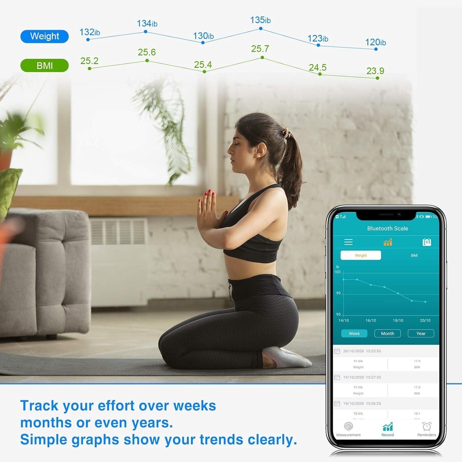 Bluetooth Smart Body Weight Scale with BMI Tracking Alteris