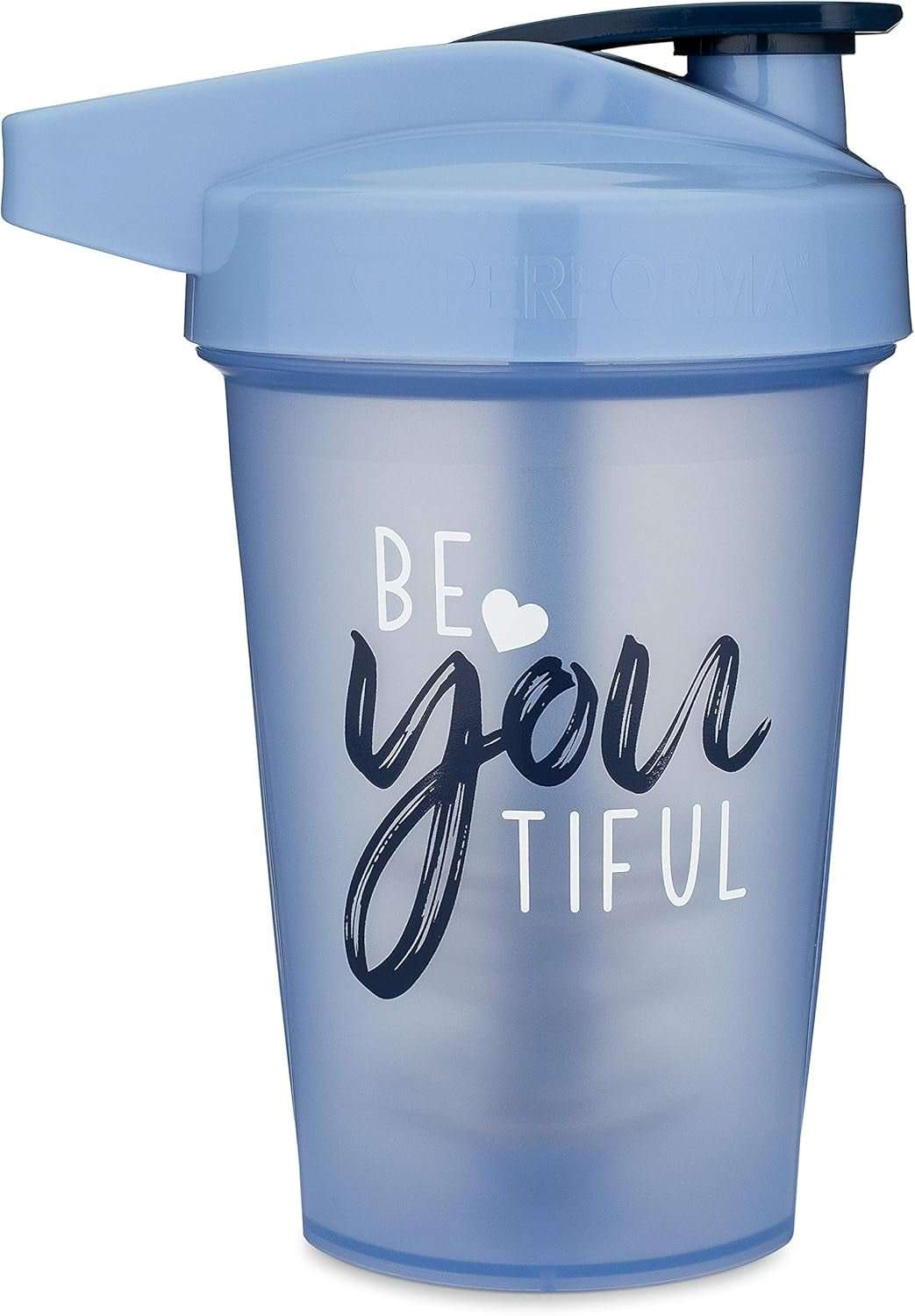 20 - Ounce Shaker Bottle with Action - Rod Mixer and Motivational Quotes - Alteris