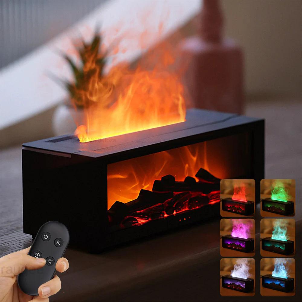 Flame Aromatherapy Machine and 3D Flame Essential Oil Diffuser with Large Fog Volume Alteris