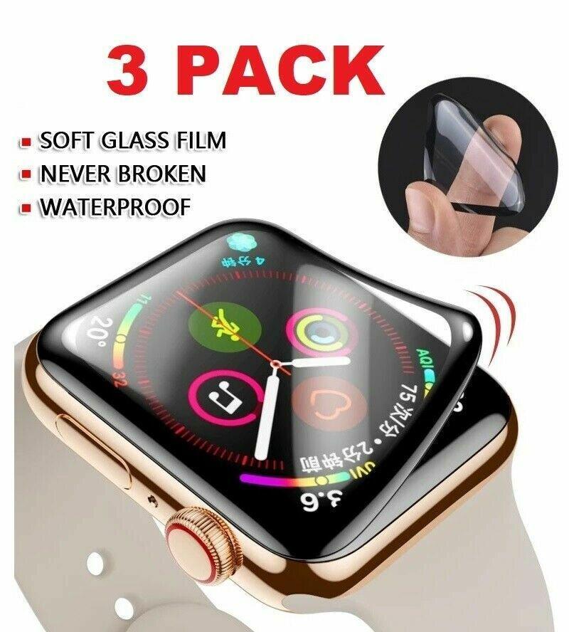 3-Pack Tempered Glass Screen Protector for Apple Watch Series 10/9/8/7 Alteris