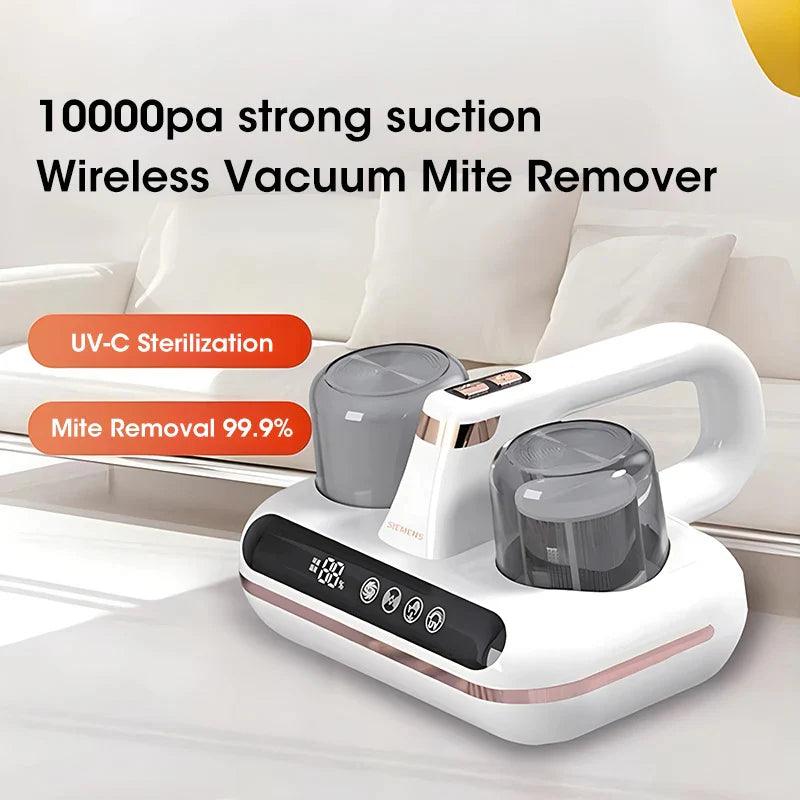 Cordless Mattress Vacuum and Mite Remover with Powerful Suction for Bedding Alteris