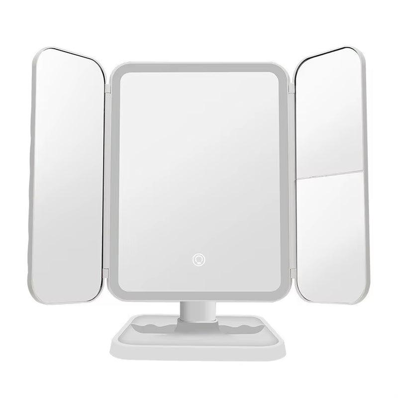 Trifold Makeup Mirror with LED Lights for Smart Complementary Makeup Alteris
