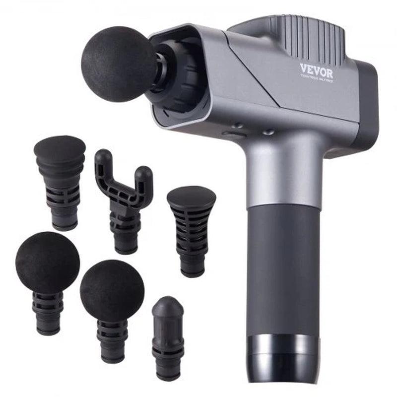 Deep Tissue Massage Gun with 8 Speed Levels and 6 Massage Heads for Pain Relief and Muscle Relaxation Alteris
